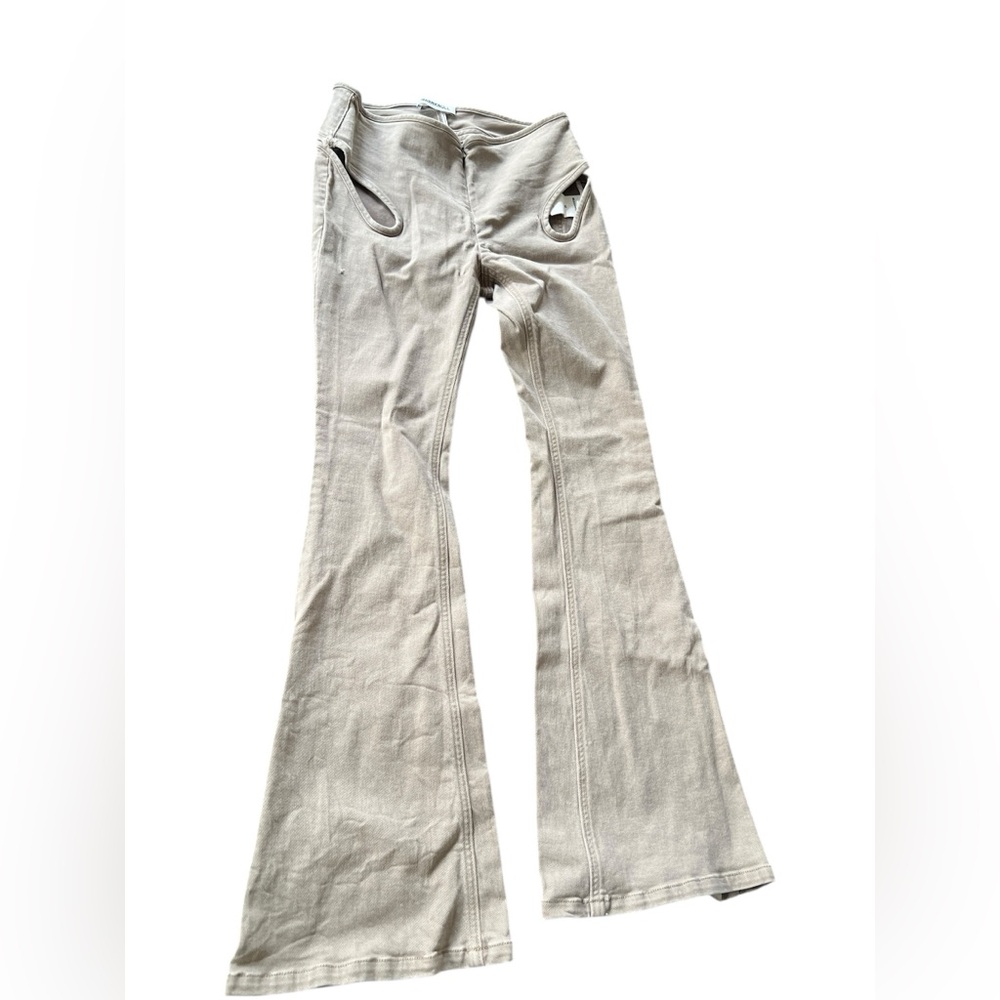 Marrknull toupe cutout jeans size m fits small designer fall jeans flare y2k